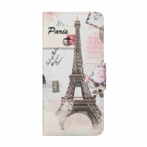 Kinyitható Tokok Xiaomi Mi 10T Lite Retro Eiffel-torony