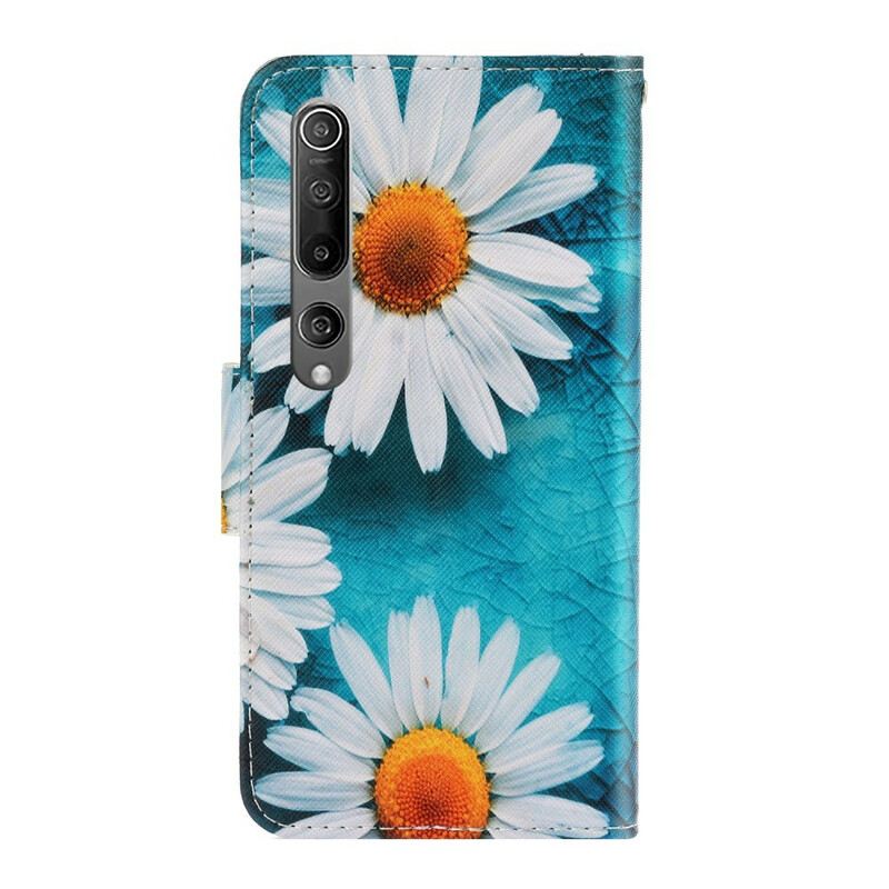 Fliptok / Bőrtok Xiaomi Mi 10 / 10 Pro szíjjal Thong Daisies