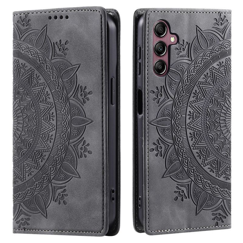 Bőrtok Samsung Galaxy S24 5g Diszkrét Mandala Szíjjal