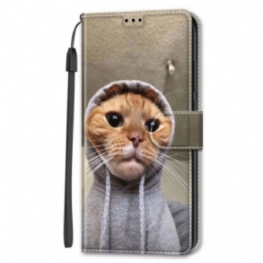 Bőrtok Samsung Galaxy S24 5g Yo Cat Nyakpánttal