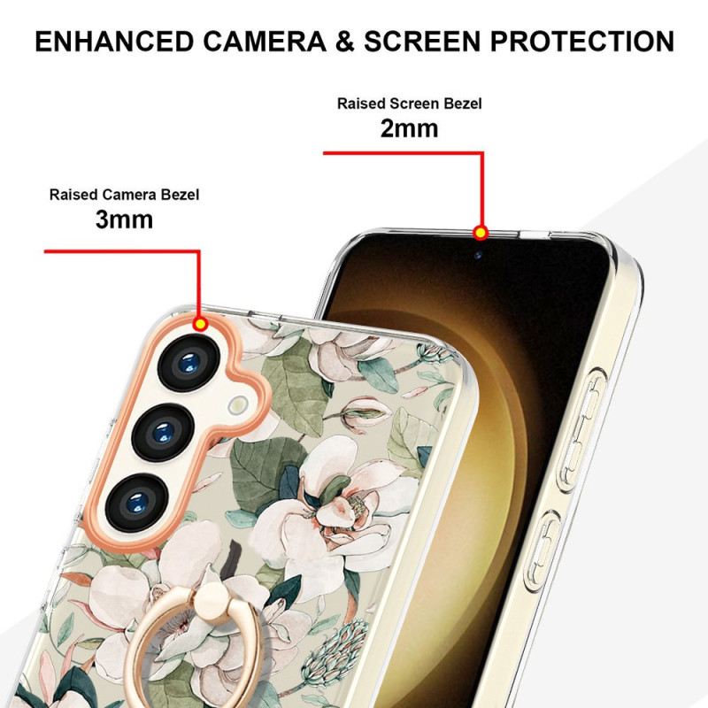 Telefontok Samsung Galaxy S24 5g Virágtartó Gyűrűvel