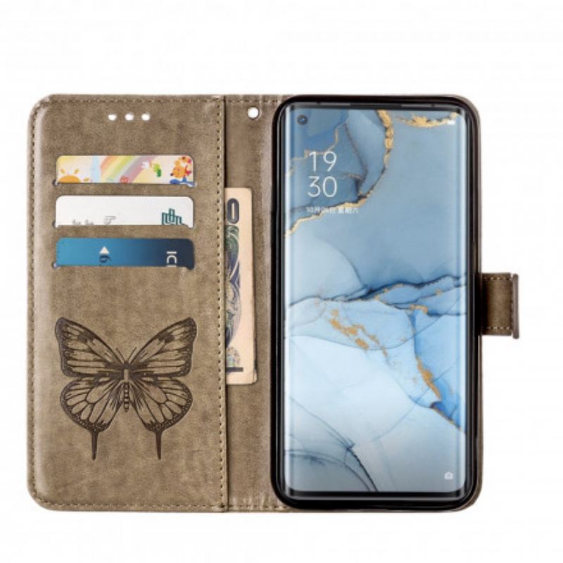 Fliptok / Bőrtok Xiaomi Mi 11 (5G) Butterfly Design Zsinórral