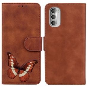 Fliptok / Bőrtok Moto G51 5G Skin-touch Butterfly