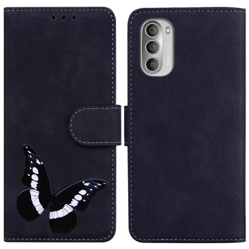 Fliptok / Bőrtok Moto G51 5G Skin-touch Butterfly