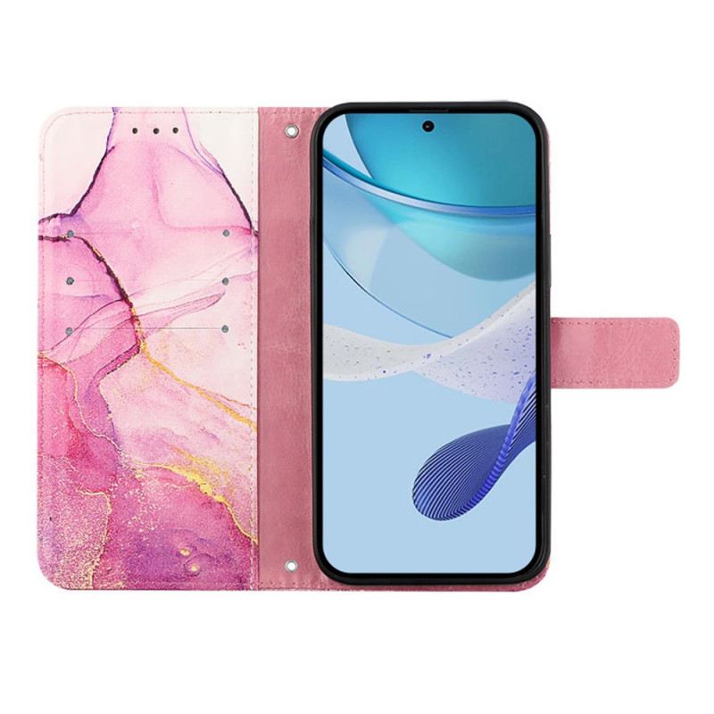 Bőrtok Samsung Galaxy Z Fold 6 Márvány Vállpánt