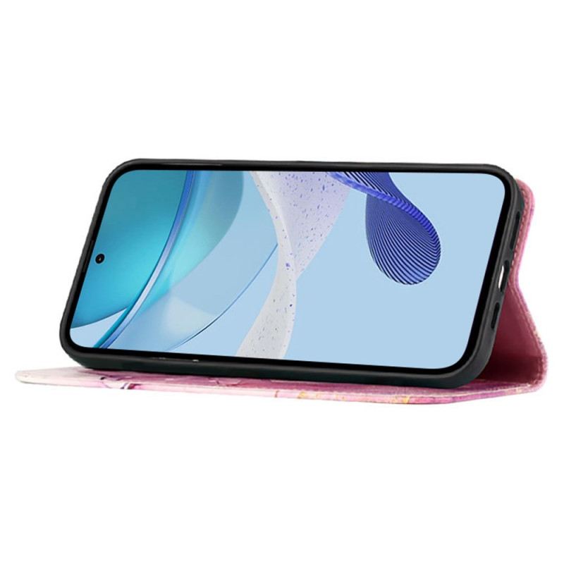 Bőrtok Samsung Galaxy Z Fold 6 Márvány Vállpánt