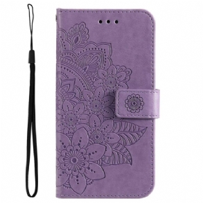 Fliptok / Bőrtok Samsung Galaxy S23 5G szíjjal Pántos Mandala