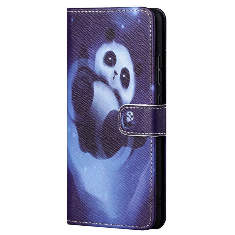 Fliptok / Bőrtok Samsung Galaxy S23 5G szíjjal Pántos Panda