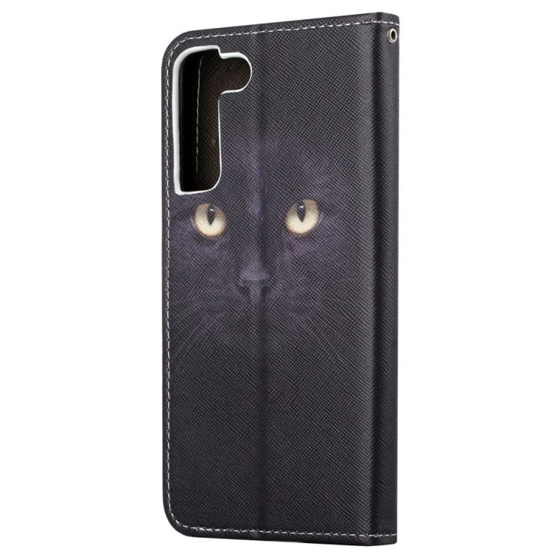 Fliptok / Bőrtok Samsung Galaxy S23 5G szíjjal Tanga Cat