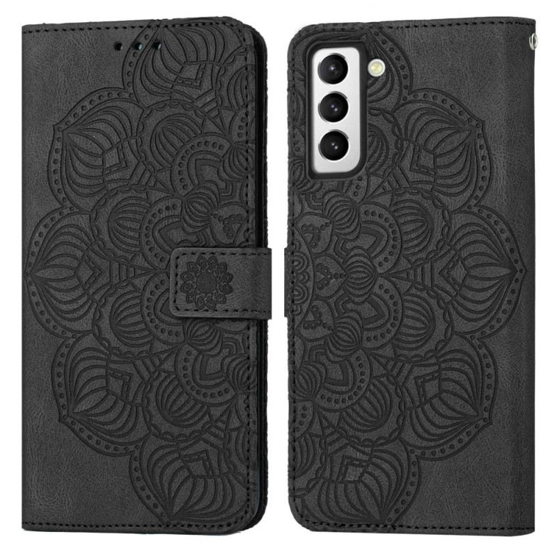 Fliptok Samsung Galaxy S23 5G szíjjal Pántos Mandala