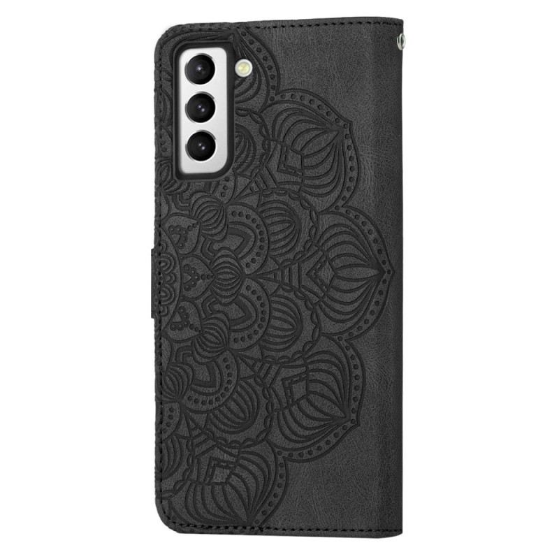 Fliptok Samsung Galaxy S23 5G szíjjal Pántos Mandala