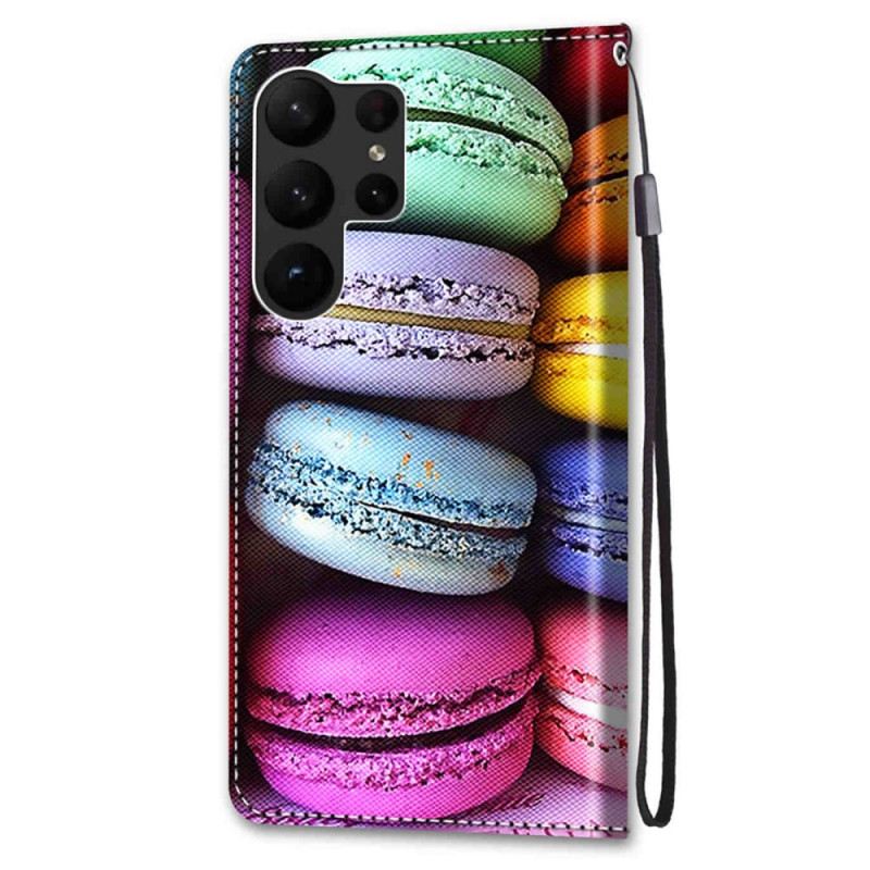 Fliptok / Bőrtok Samsung Galaxy S23 Ultra 5G Macarons