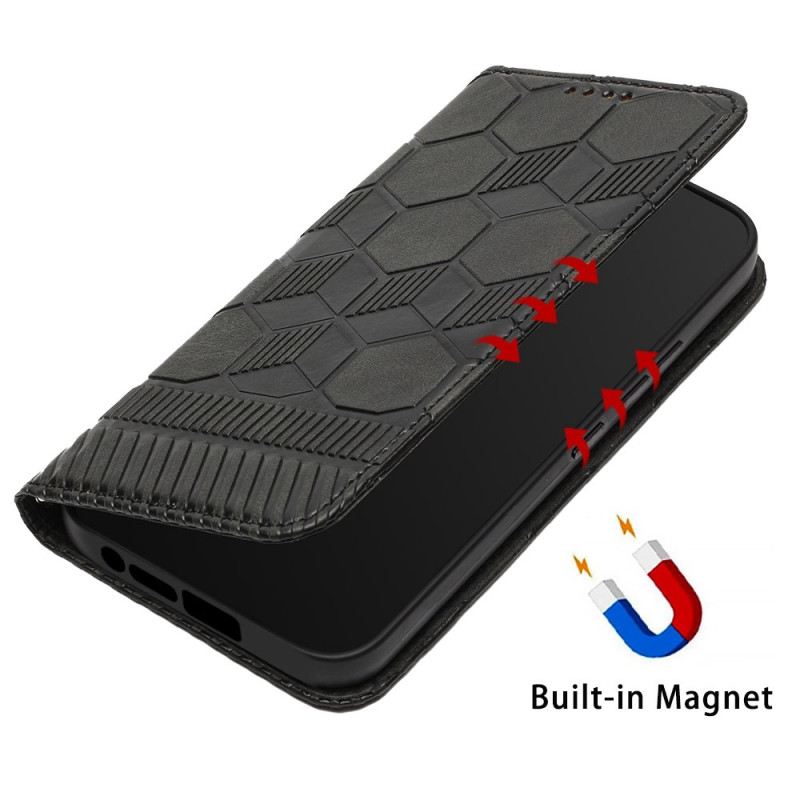 Fliptok / Bőrtok Samsung Galaxy S23 Ultra 5G szíjjal Strappy Football Stílus