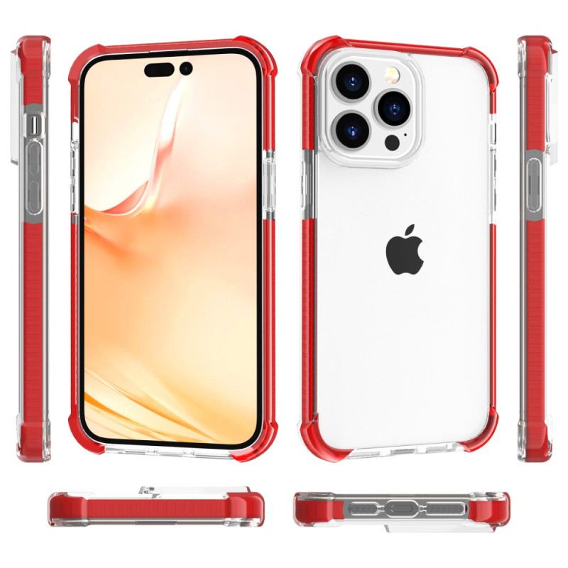 Tok iPhone 14 Pro Max Átlátszó Színes Élek