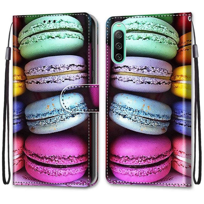 Fliptok / Bőrtok Sony Xperia 10 IV Macarons