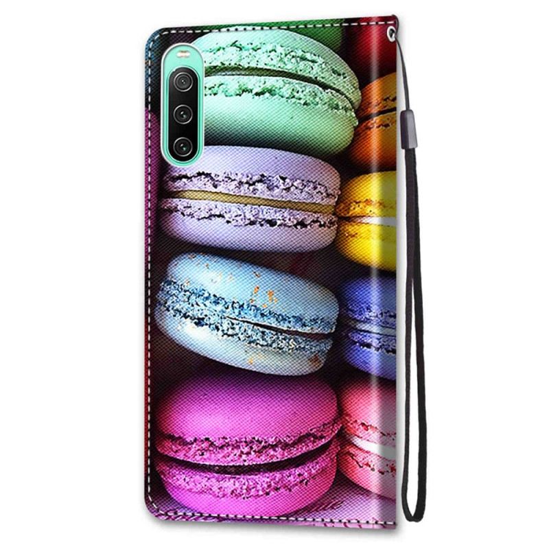 Fliptok / Bőrtok Sony Xperia 10 IV Macarons