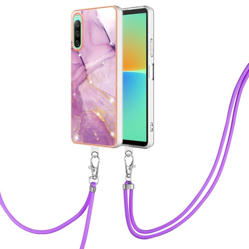 Tok Sony Xperia 10 IV Láncokat Márványzsinórral