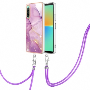 Tok Sony Xperia 10 IV Láncokat Márványzsinórral