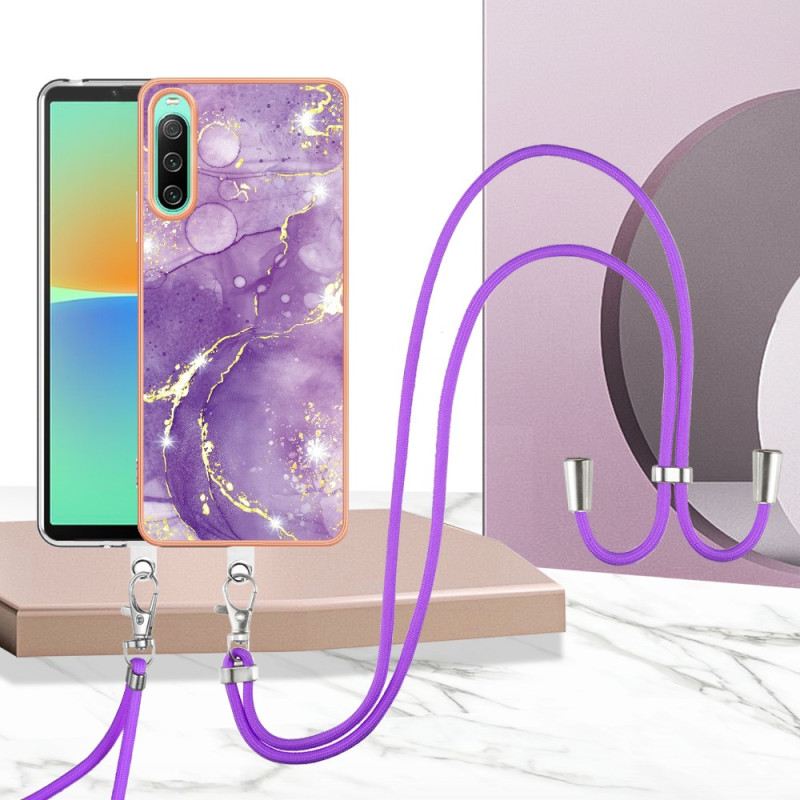 Tok Sony Xperia 10 IV Láncokat Márványzsinórral