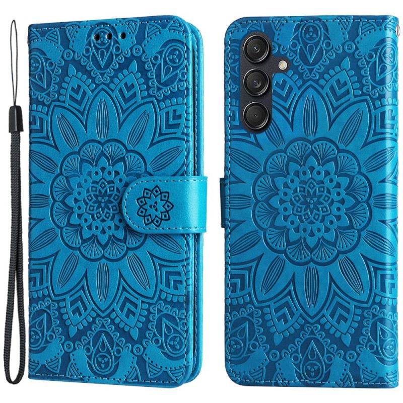 Bőrtok Samsung Galaxy M55 5g Mandala Zsinórral