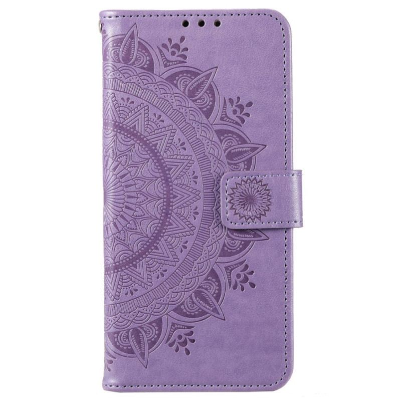 Fliptok / Bőrtok Xiaomi Redmi 10C Mandala Nap Zsinórral