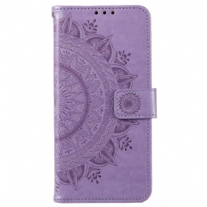 Fliptok / Bőrtok Xiaomi Redmi 10C Mandala Nap Zsinórral