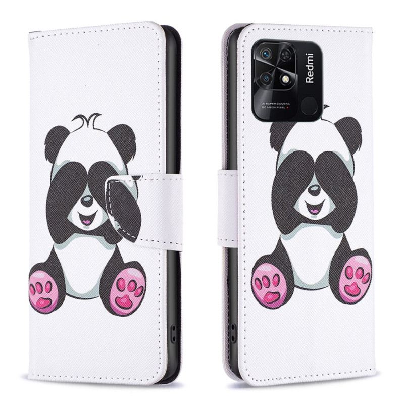 Fliptok / Bőrtok Xiaomi Redmi 10C Panda