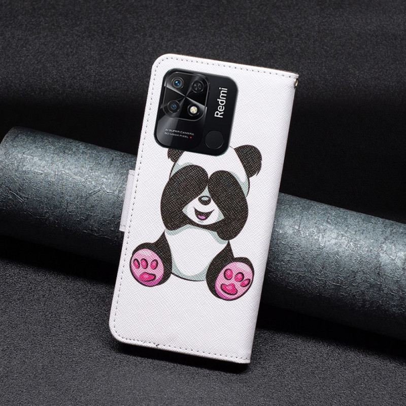 Fliptok / Bőrtok Xiaomi Redmi 10C Panda