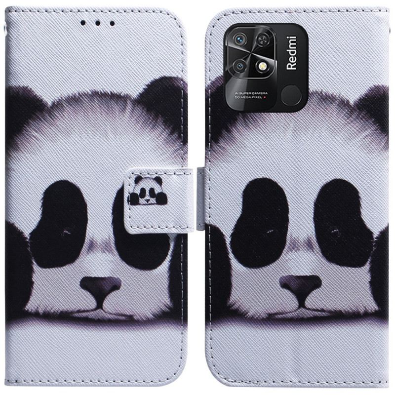 Fliptok / Bőrtok Xiaomi Redmi 10C Panda