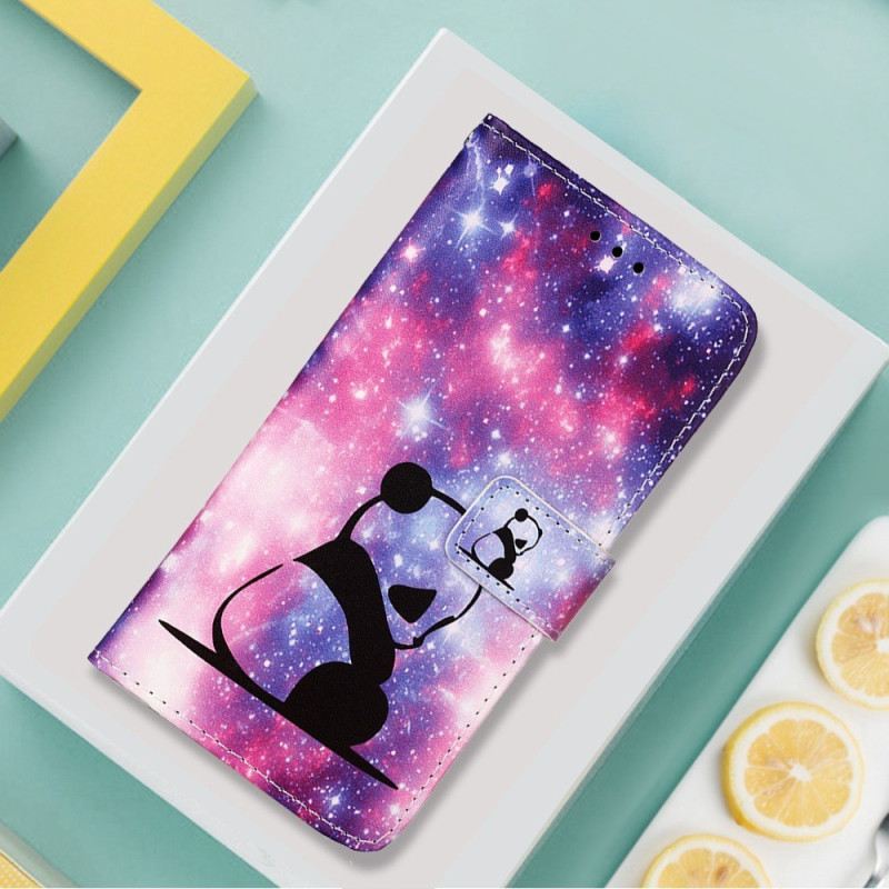 Fliptok Xiaomi Redmi 10C szíjjal Pántos Space Panda