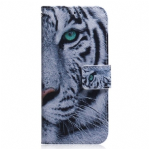 Kinyitható Tokok Xiaomi Redmi 10C Fehér Tigris