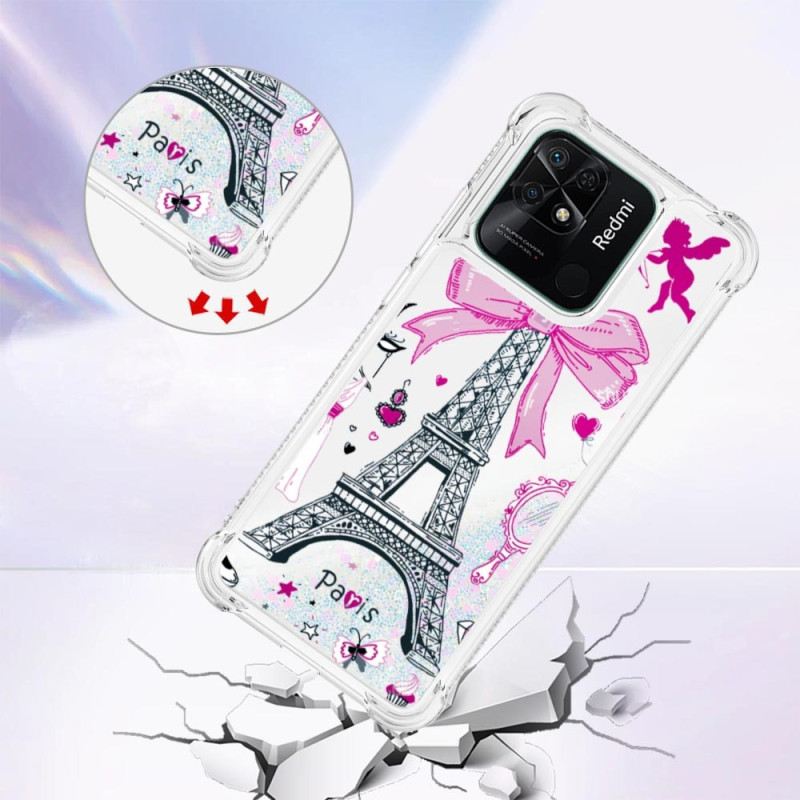 Tok Xiaomi Redmi 10C Eiffel-torony Flitterek