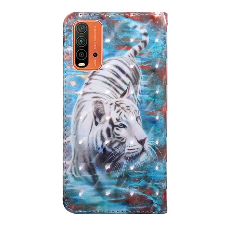 Fliptok / Bőrtok Xiaomi Redmi 9T Tigris A Vízben