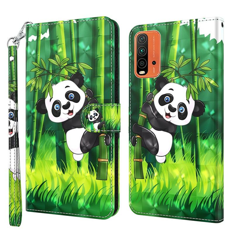 Kinyitható Tokok Xiaomi Redmi 9T Panda És Bambusz