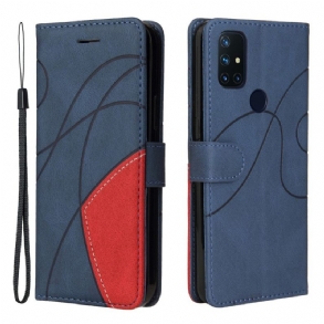 Fliptok / Bőrtok OnePlus Nord N10 Kéttónusú Signature Műbőr