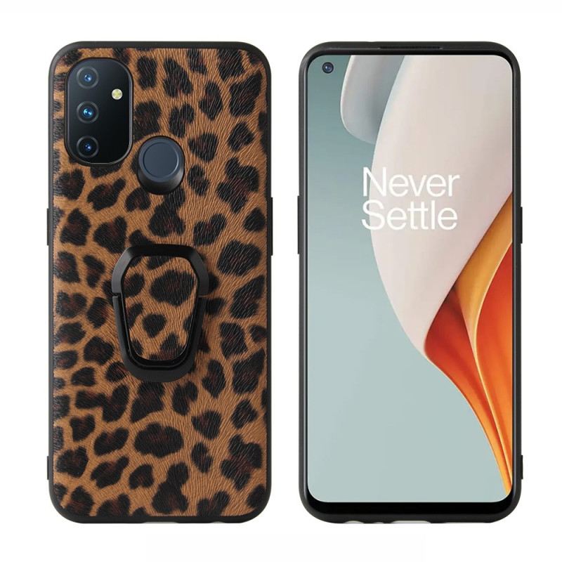 Telefontok OnePlus Nord N100 Leopárd Stílusú Gyűrűtartó