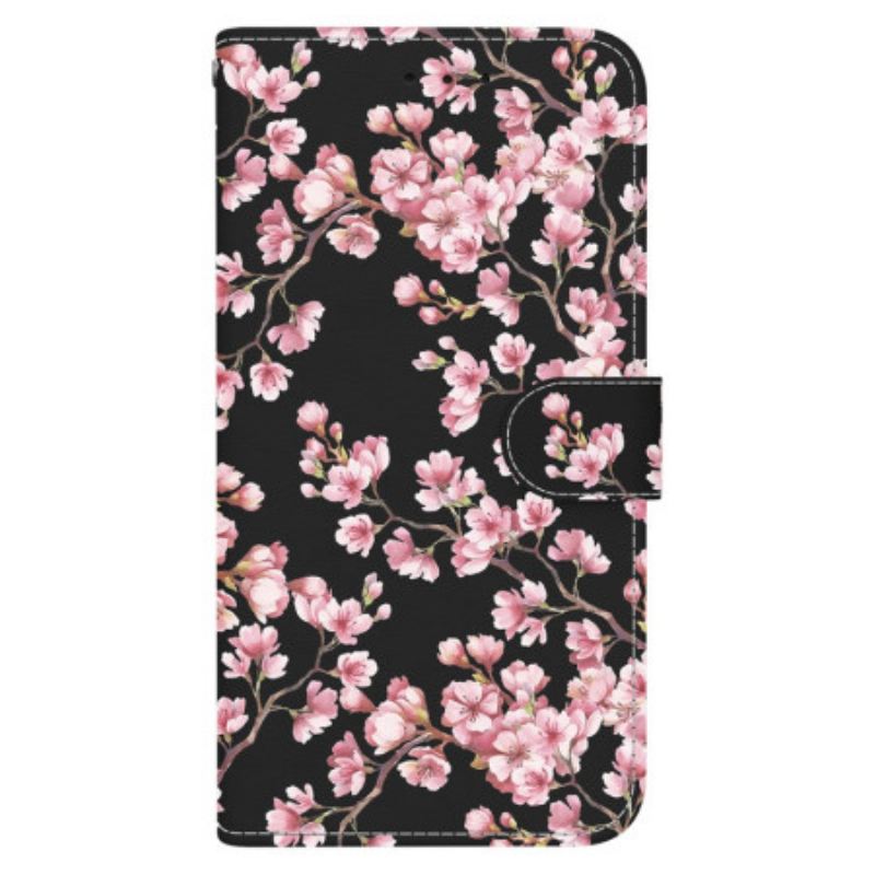 Bőrtok Xiaomi Redmi Note 13 Pro Plus 5g Plum Blossoms Pénztárca