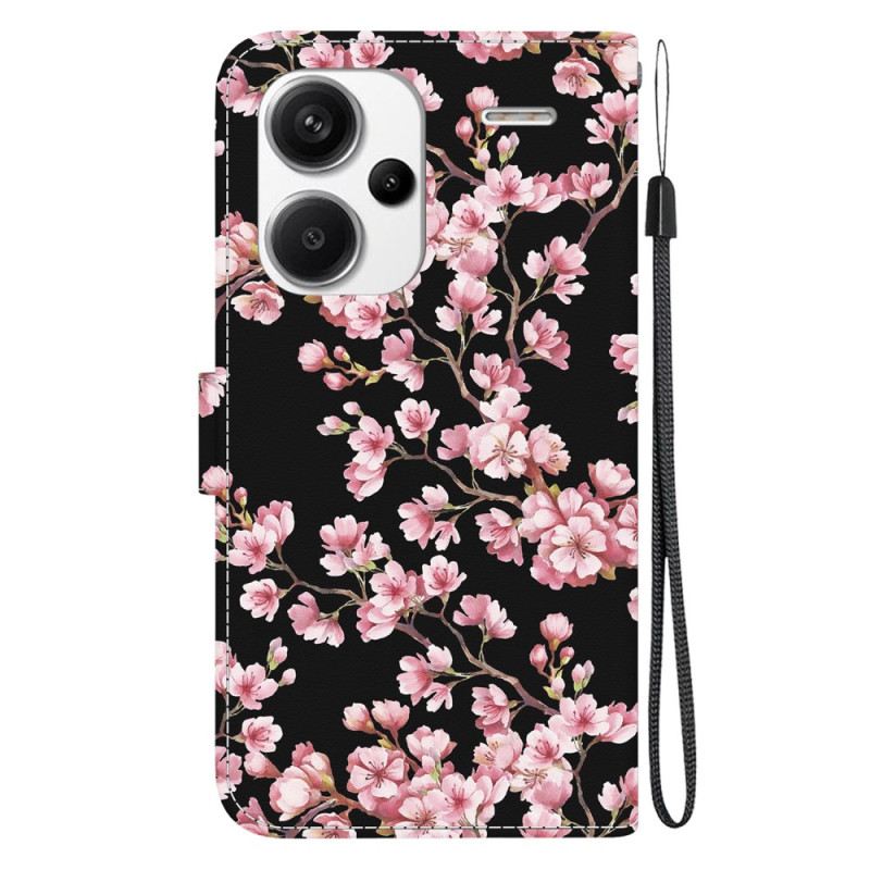 Bőrtok Xiaomi Redmi Note 13 Pro Plus 5g Plum Blossoms Pénztárca