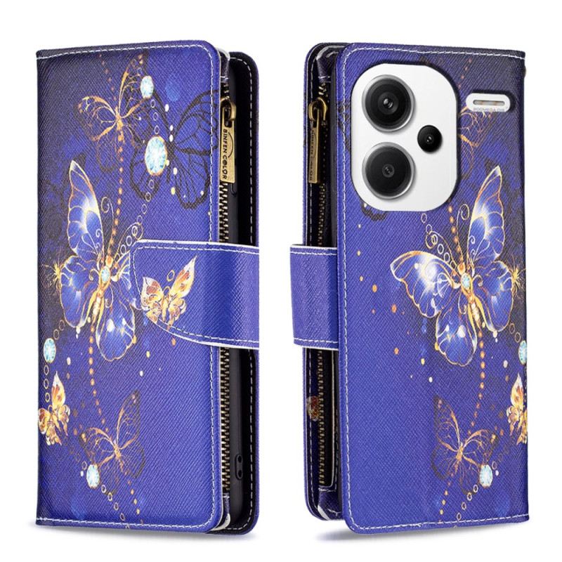 Fliptok Xiaomi Redmi Note 13 Pro Plus 5g Purple Butterflies Pénztárca