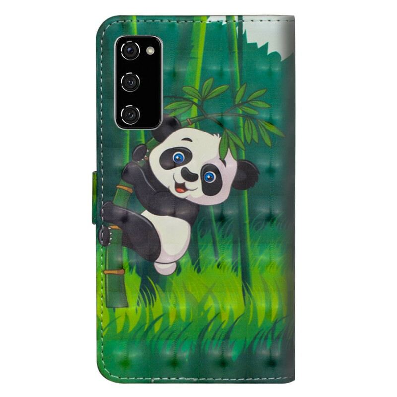 Fliptok / Bőrtok Samsung Galaxy S20 FE Panda És Bambusz