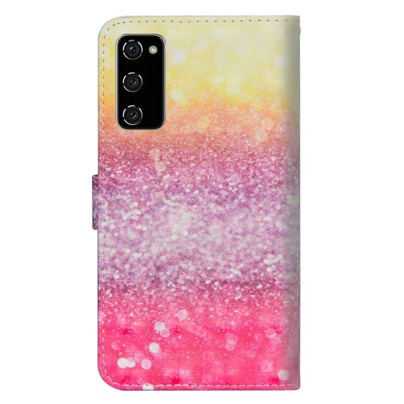 Kinyitható Tokok Samsung Galaxy S20 FE Magenta Glitter Gradiens