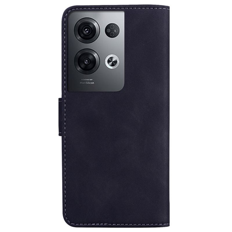 Fliptok / Bőrtok Oppo Reno 8 Pro Couture Bőr Hatás