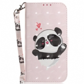 Fliptok / Bőrtok Oppo Reno 8 Pro Panda Love With Lanyard