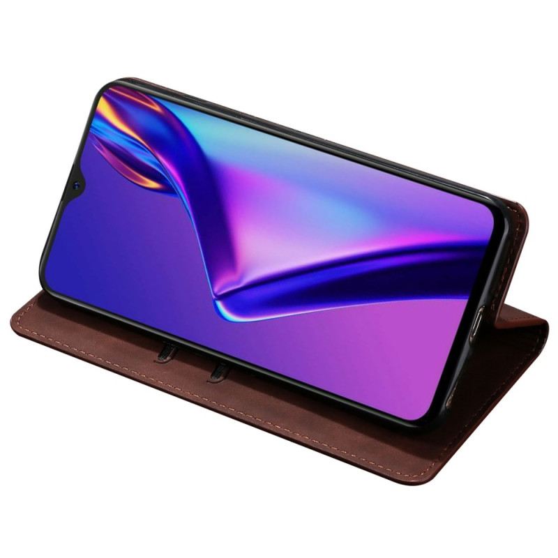 Fliptok Oppo Reno 8 Pro Bőrtok Bőr Hatás