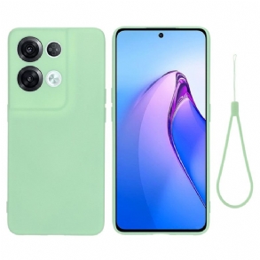 Telefontok Oppo Reno 8 Pro szíjjal Strappy Folyékony Szilikon