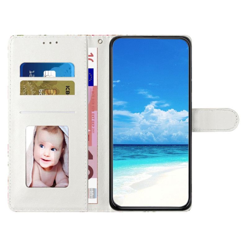 Bőrtok Oppo A98 5g 3d Bagoly Szíjjal