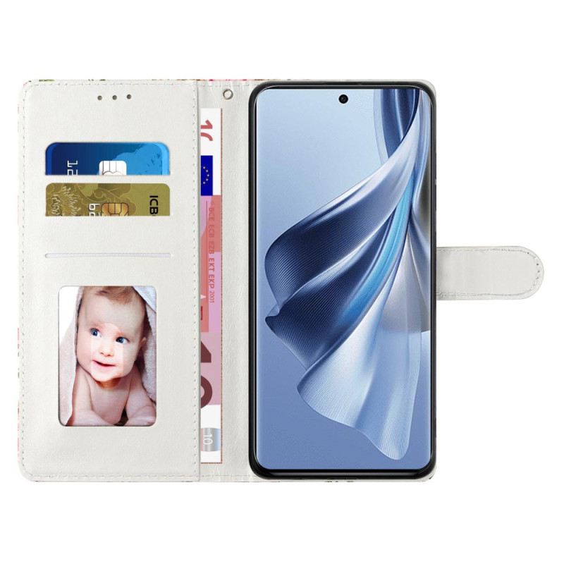 Bőrtok Oppo A98 5g Ananász Szíjjal