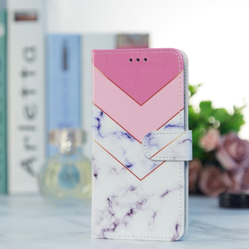 Bőrtok Oppo A98 5g Füstölt Márvány Szíjjal