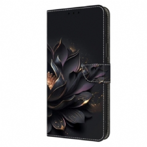 Bőrtok Oppo A98 5g Lila Lótusz