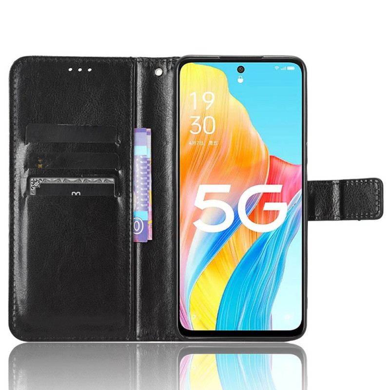 Bőrtok Oppo A98 5g Ragyogó Műbőr